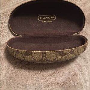 Coach Signature Brown Eyeglass Case